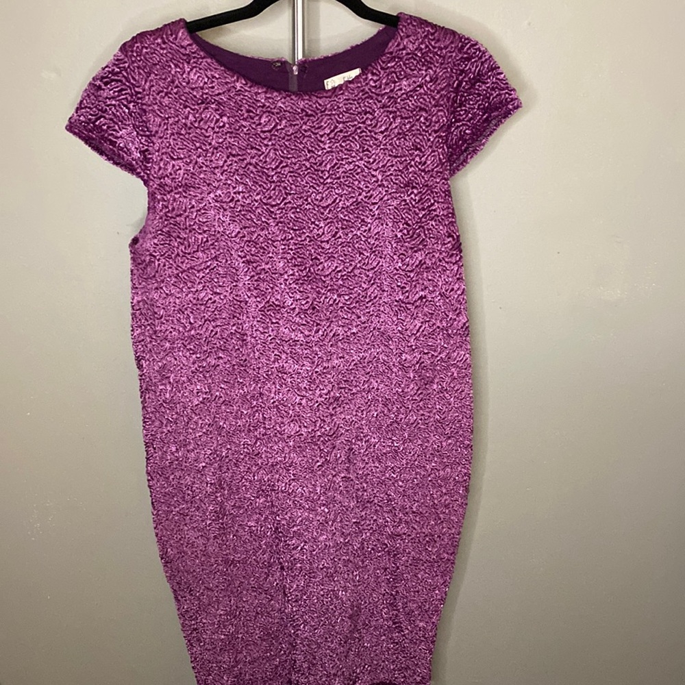 Elda DeLaRosa Chicago Purple Vintage Dress. Sz M - Picture 1 of 5